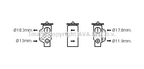 AVA QUALITY COOLING Расширительный клапан, кондиционер PR1076